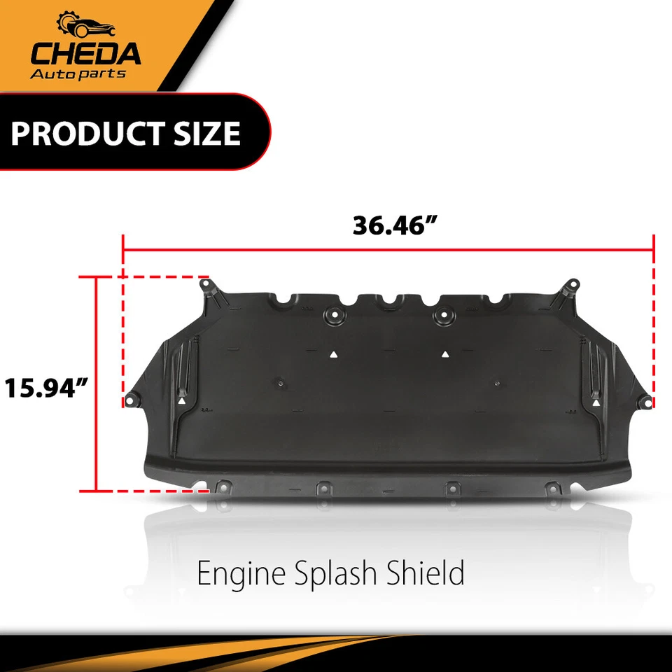 Fit For 2016-2023 BMW 530i 540i 740i 750i 530e Front Engine Splash Shield Black - Image 3 of 4