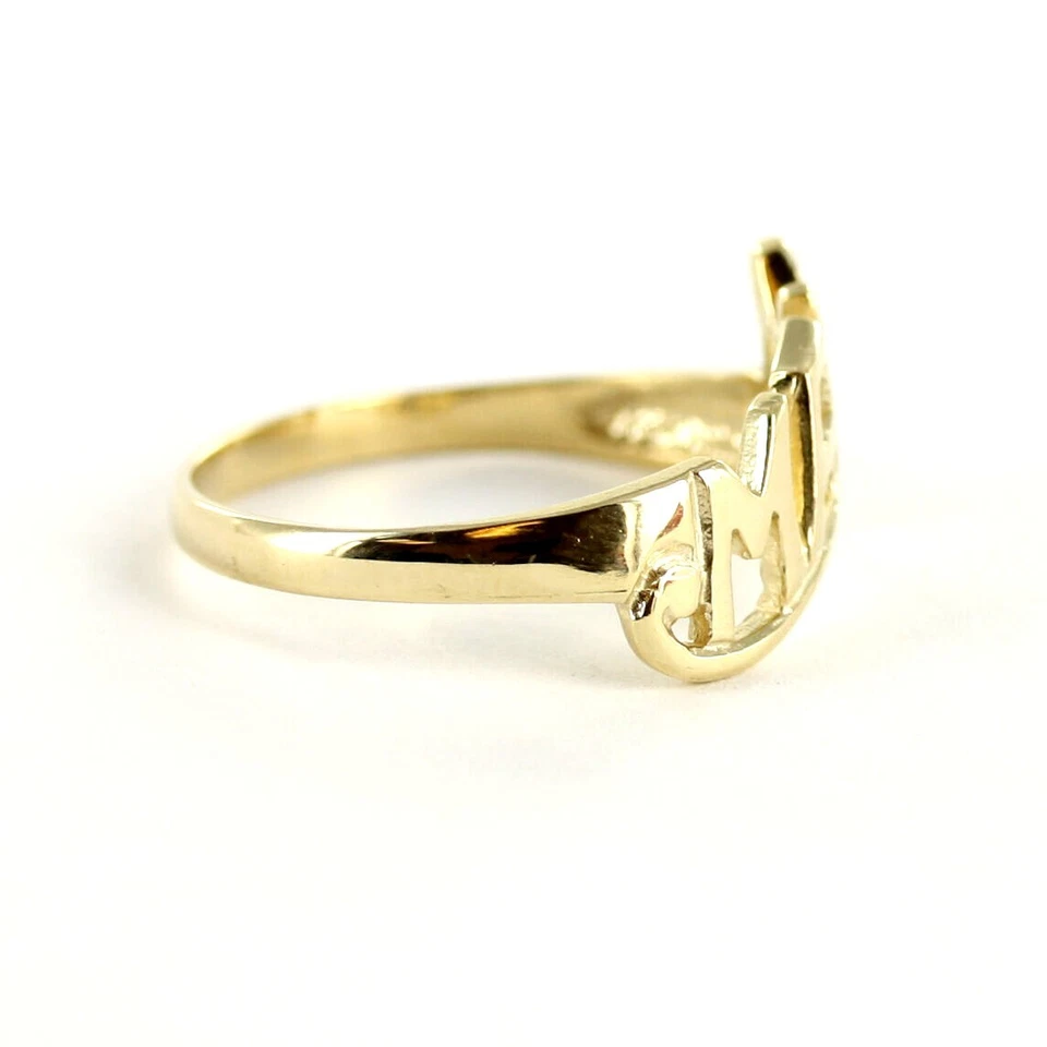 9ct Yellow Gold "MAM" Ring and Signet Rings in Finger Sizes I-Q Hallmarked - Image 3 of 3