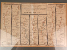 OXFORD to CAMBRIDGE, BUCKINGHAM Road Map Thomas Gardner 1719 Original Antique