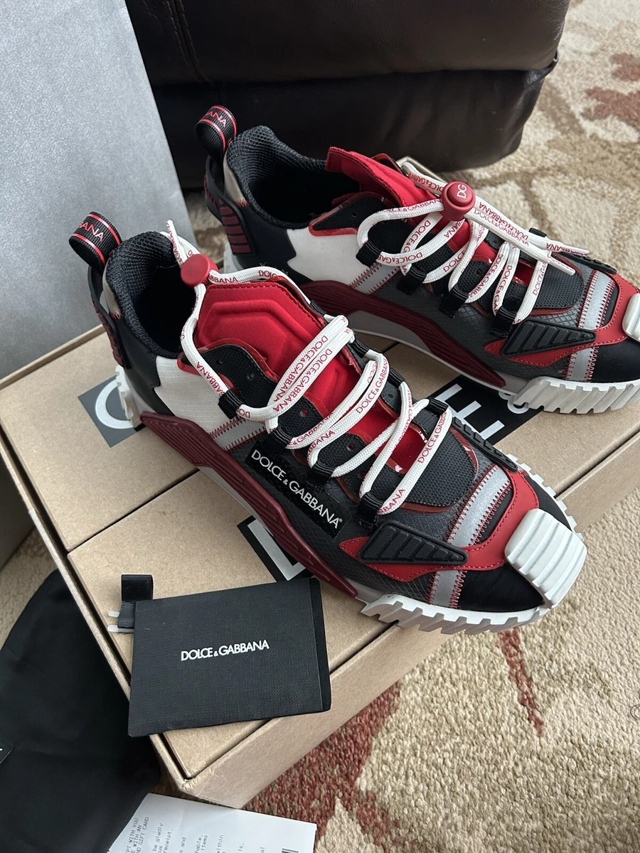 DOLCE GABANNA D&G Mixed Material Sneaker Bassa NS1 -tortora/nero