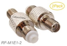 2-Pack FME Female to SMA Female 50-ohm Coax Antenna Adapter, RF-M1E1-2
