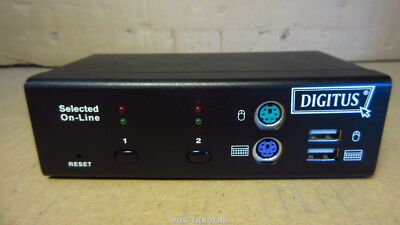 DIGITUS DC-11202-1 2-Port KVM Switch VGA USB PS/2 2048x1536 - EXCL PSU