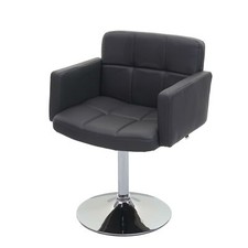 B-Ware Esszimmerstuhl Orlando, Küchenstuhl Drehstuhl, Kunstleder Chrom, grau