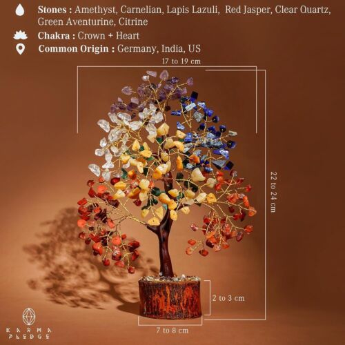 7 Chakra Tree of Life, Crystals and Healing Stones, Crystal Tree of Life, Gemsto - Picture 3 of 11
