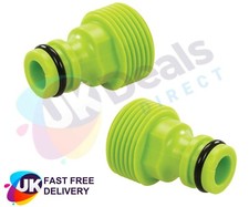 Garden Hose Pipe Connector Adaptor screw 3/4" BSP Male Thread Plastic Pack of 2 