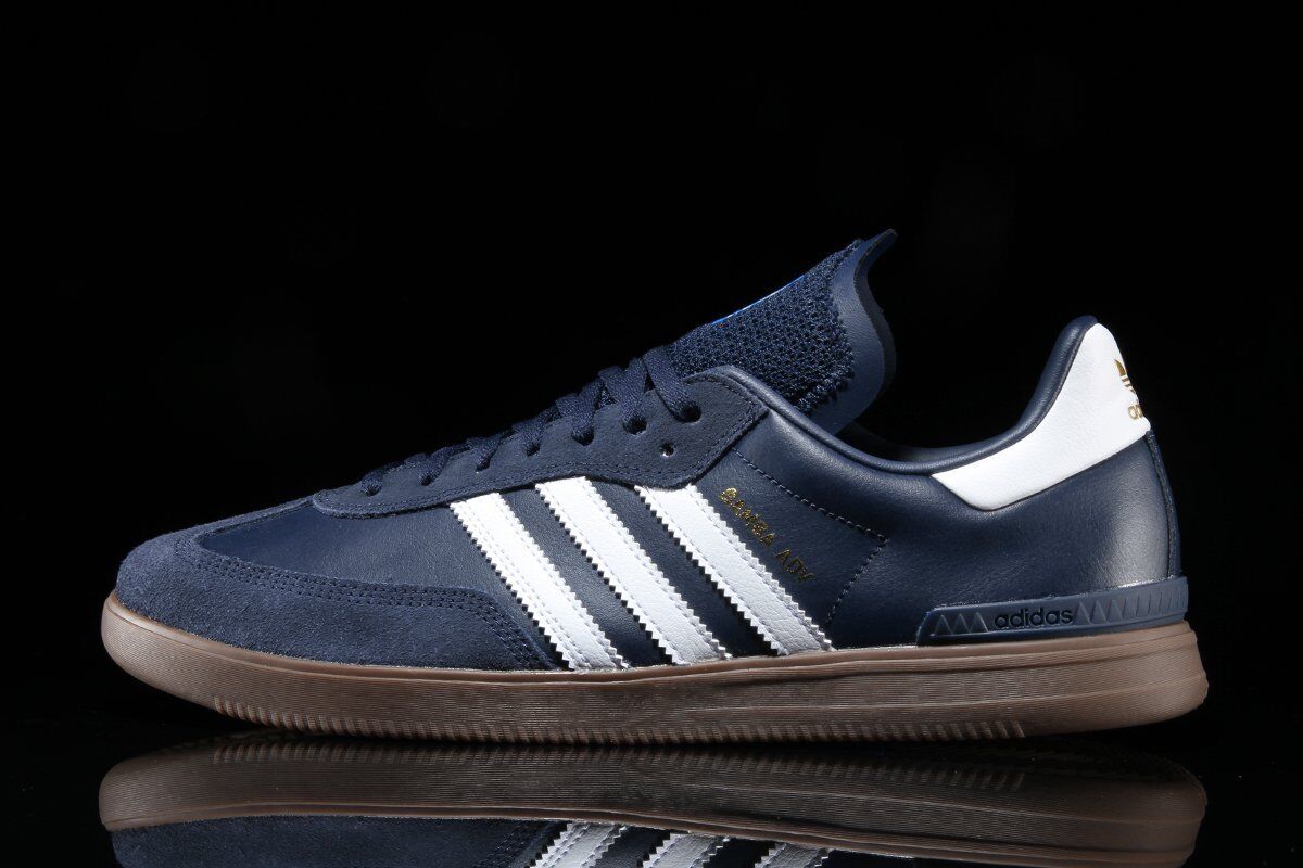 Adidas Samba 8 Navy Blue Leather / Suede NEW ADV Hamburg spezial trimm | eBay