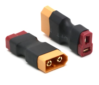 ✅ 2 Stück XT60 Male auf T-Stecker Female Buchse T-Dean T-Plug Lipo Akku Adapter