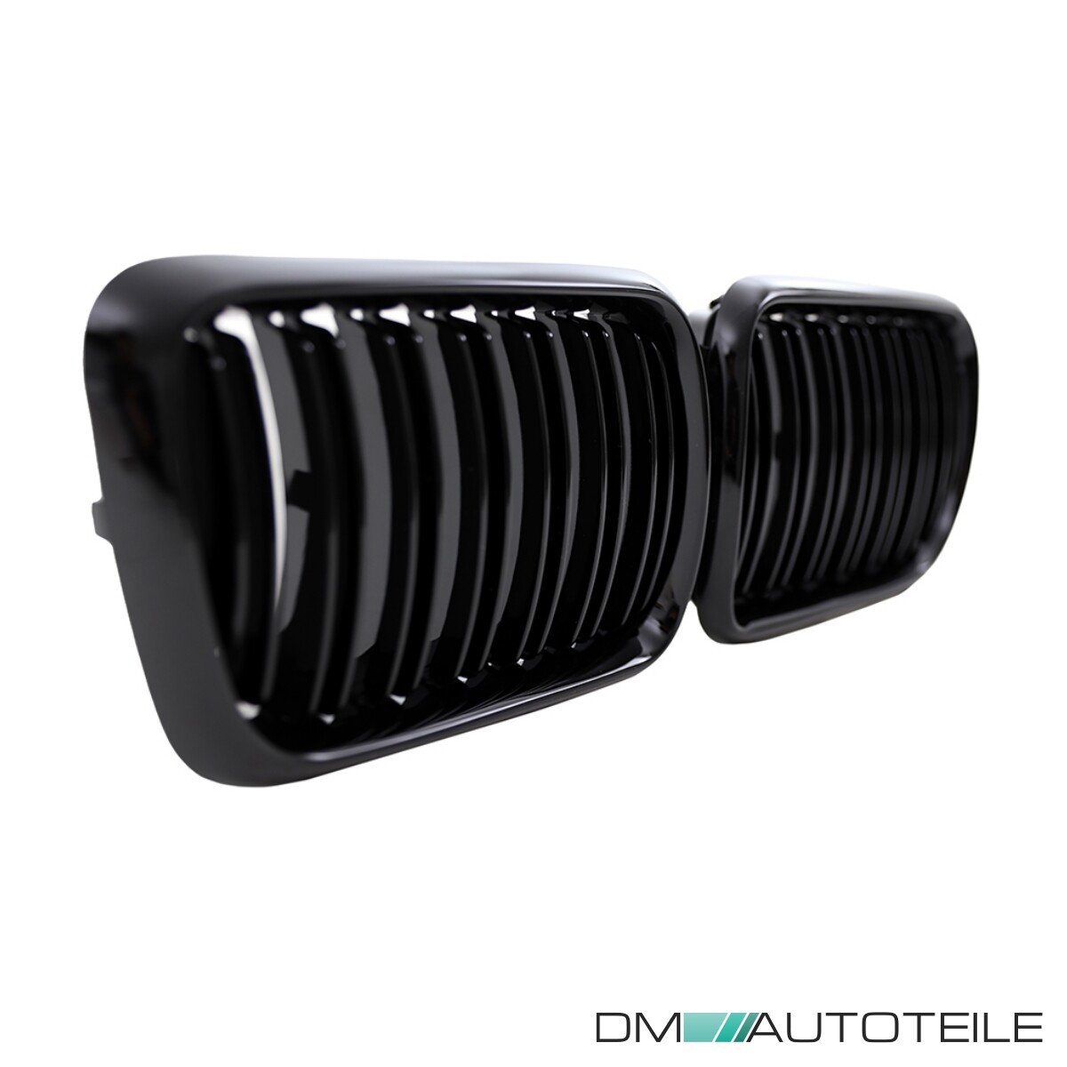 Set Kühlergrill Grill Schwarz Glanz Doppelsteg für BMW 3er E36  