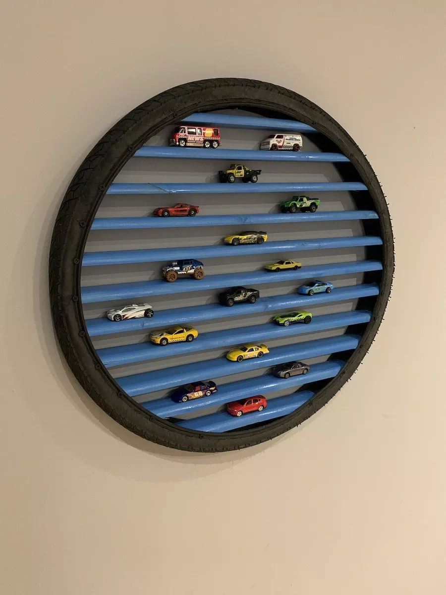 Hotwheels Matchbox And Die Cast Display Rack Shelving Blue Wall Art