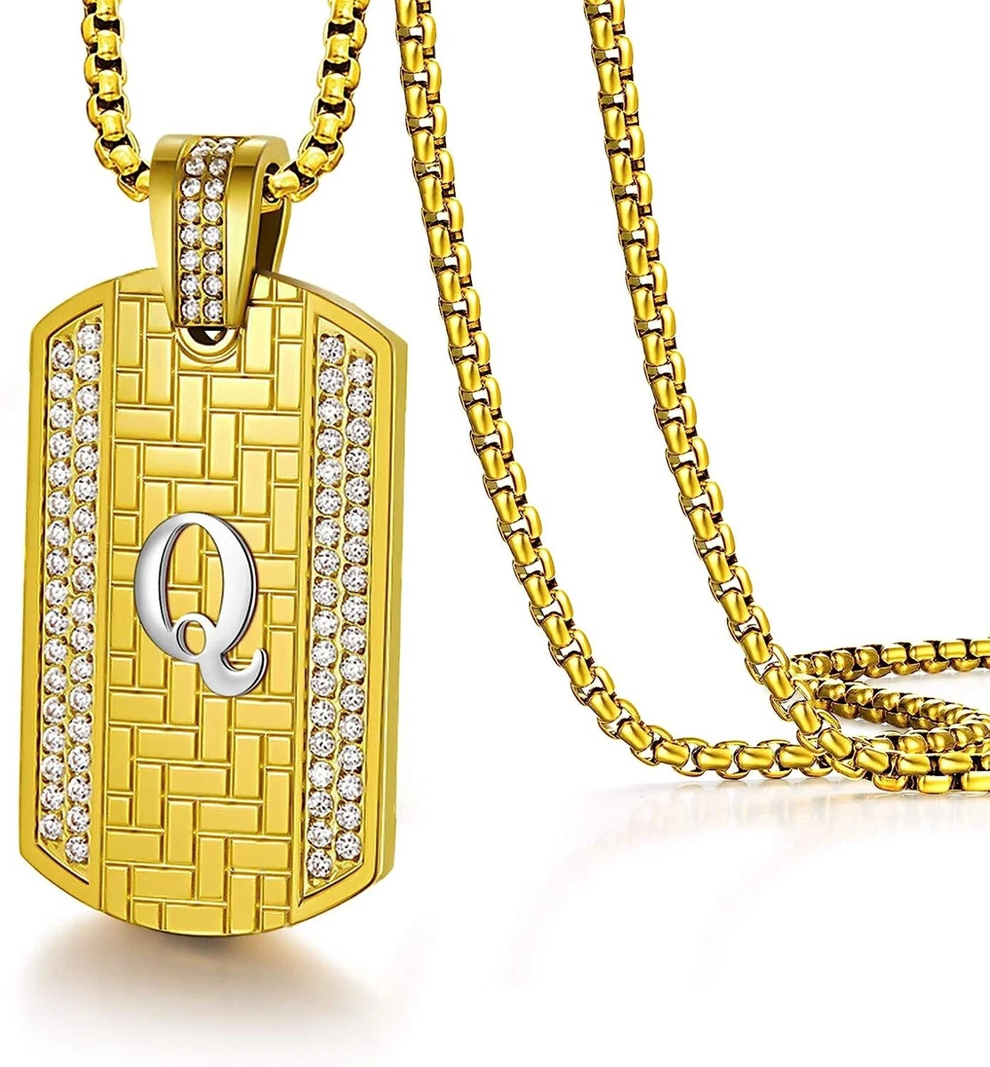Letter necklace mens shop