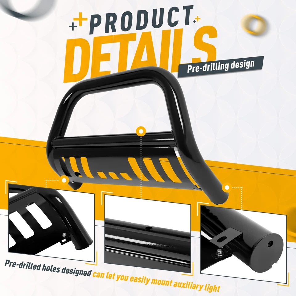 Barra Bull de tubo de 3" para Honda Pilot 2009-2015 protector de rejilla de parachoques con recubrimiento en polvo Foto 3 de 4