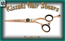 Kissaki Pro Hair 5.5" Tsuchi Rose Gold Hair Cutting Shears Hairstylist Scissors