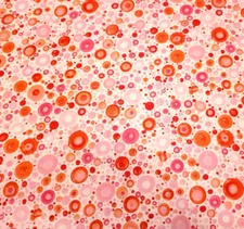 P&B Textiles Mindful Mandalas BTY Amy Diener Layered Polka Dot Pink Orange White