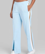 NEW Wild Fable Women s High-Rise Track Pants Blue Size Large