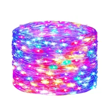 NNETM Solar String Lights - 1-Pack Copper Wire Fairy Lights