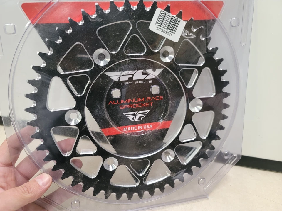 Piñón trasero de aluminio 255-122549BK Fly Racing 225-49 negro sellado Foto 4 de 4