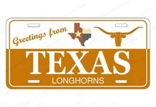 Texas The Longhorn State License Plate Tag Auto Car ATV Bike Keychain Fridge