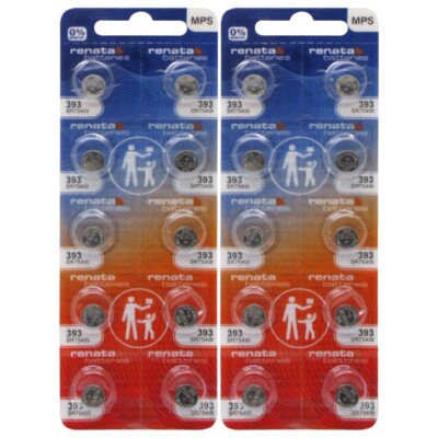 Renata Mercury Free 393 Batteries x 20