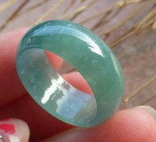 Video Certified Green Natural A Jadeite Jade Round Circle Ring NO.9  398884