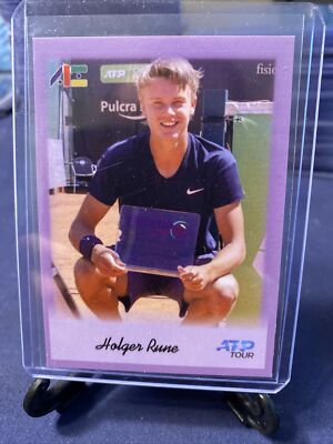 2020-21 ALL SPORTS #116 HOLGER RUNE PURPLE ROOKIE CARD RC #D 67/100 - T03