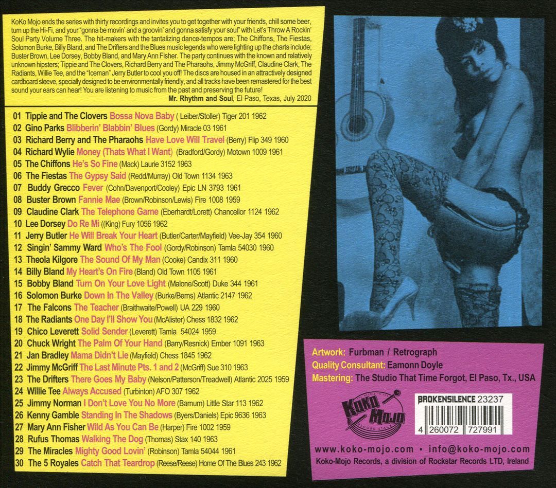VARIOUS ARTISTS ROCKIN SOUL PARTY VOL.3 NEW CD