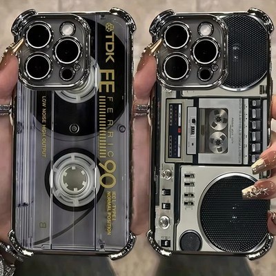 Retro Handyhülle mit Kassettenmuster für Xiaomi Redmi Note 14 13 12 Pro Plus 14C
