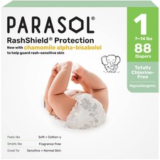 Parasol Clear Dry Natural Disposable Diapers - Size 1 - 88ct