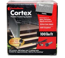 Deck Screws & Plug Kit 2-3/4" Torx T-Tap Pebble 100-PK, FastenMaster 5916481