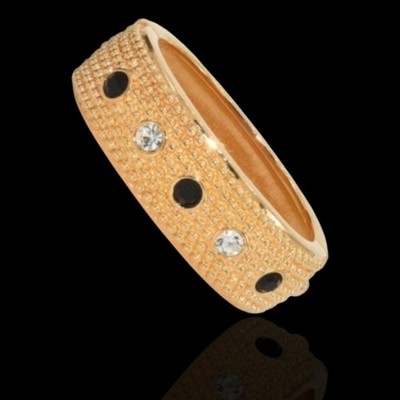 Swarovski Savvy Caviar Bubble Strukturiert Vergoldet Clamper Manschette Armband Vintage