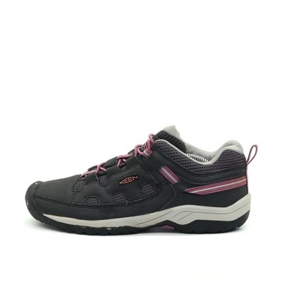 KEEN Damen LYC Schuhe Schwarz/Lila Leder/Mesh Outdoorschuhe Wanderschuhe EU 38