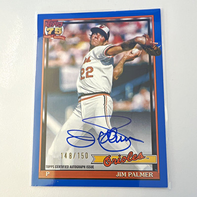 2026 Topps Orioles S1 1991 Topps Autographs Jim Palmer Blue Auto #91A-JPA #/150