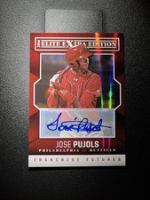 2014 Elite Jose Pujols Franchise Futures Red Auto #1 Phillies /699