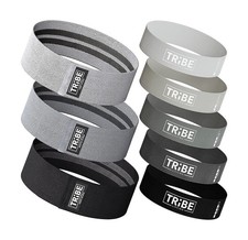 Fabric Booty Bands for Legs and Butt Workout - Resistance Bands Set 8 