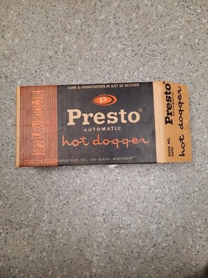 Vintage Presto Hot Dogger Electric Hot Dog Cooker Model 01/HOTD 