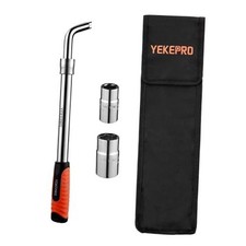 Extendable Lug Wrench with Flip Sockets, 4-in-1 Tire 20.7in 17/19mm,21/22mm 