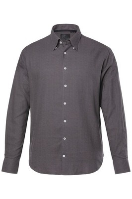 JP 1880 Herren große Größen Flanellhemd Langarm Alloverdruck Modern Fit 843057