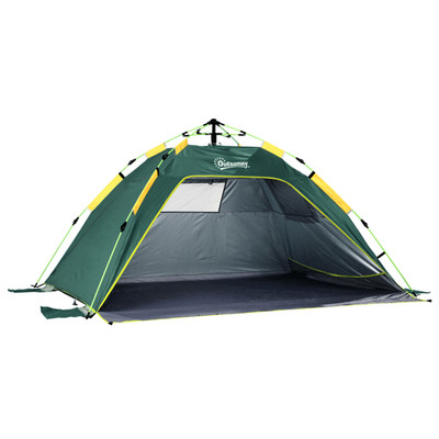 Pop-Up Strandzelt 2 Personen grün Polyester Fiberglas 220x173x120cm Beschattungsdach