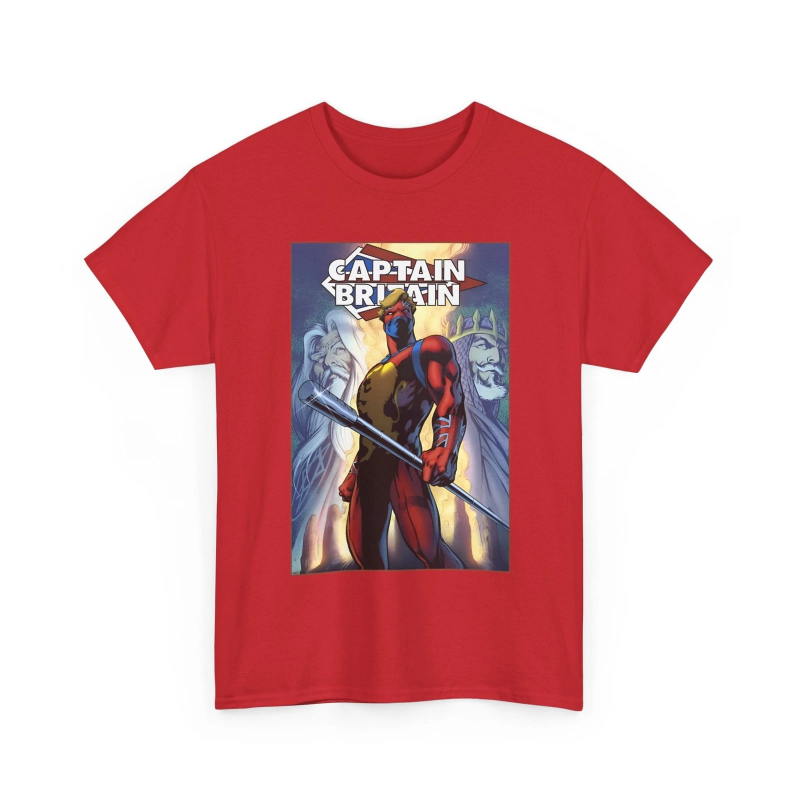Captain Britain T-Shirt - Alan Davis Art - Excalibur Leader - Marvel Comics