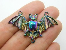 4 Bat connector charms multi colour tone HC970