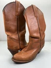 VTG FRYE Campus Cowboy Boots Western Leather Brown Tan Cowgirl WOMENS 6.5B