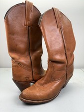 VTG FRYE Campus Cowboy Boots Western Leather Brown Tan Cowgirl WOMENS 6.5B