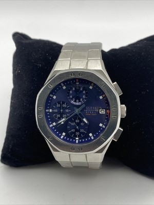 Men's Guess Waterpro 39mm WR100M Chrono Quartz Stainless Steel Watch 7  READ