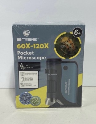 Pocket Microscope 60X-120X - Portable Handheld for Kids