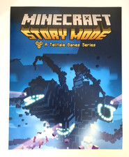 MINECRAFT STORY MODE GameStop Promo In Store Display Marketing Poster28X22 RARE
