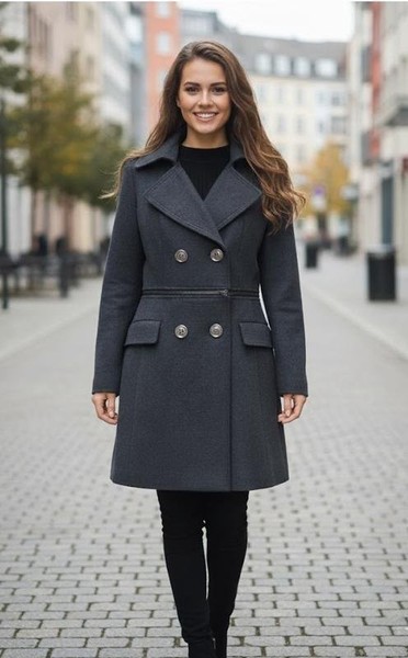 Women Germano Zama Coat Grey Viscose L