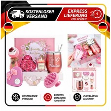 Coffret Cadeau Femme 8 Pièces Spa Rose Savon Bougie Bain Maman Soeur