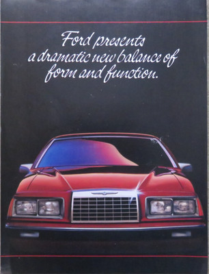 1983 Ford Thunderbird USA Prospekt Brochure, 4 Seiten