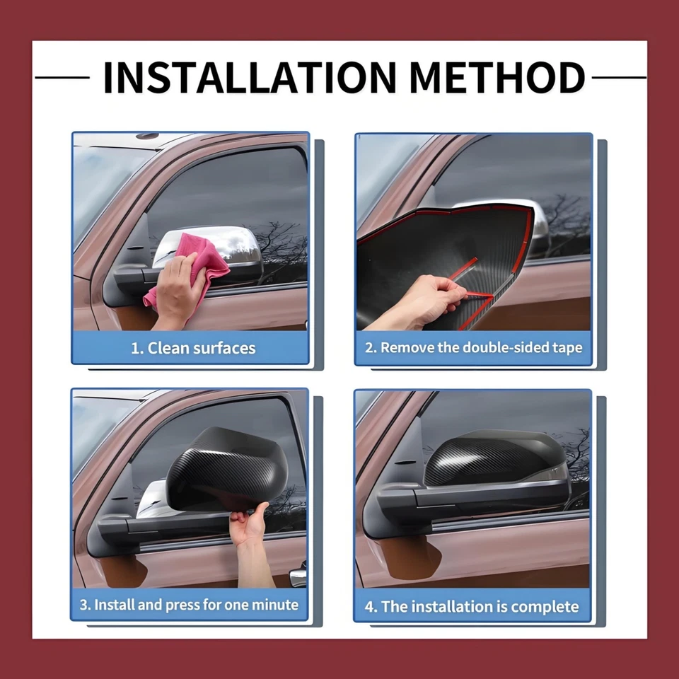 Chrome Mirror Covers for 08-20 Dodge Grand Caravan 08-16 Chrysler Town & Country - Изображение 3 из 4