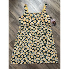 DVF x Target Diane Von Furstenberg Mini Shift Dress Poppy Yellow Black 14