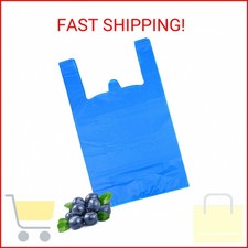 LazyMe T Shirt Bags Plastic Grocery Bags with Handles in Bulk for Shopping and R